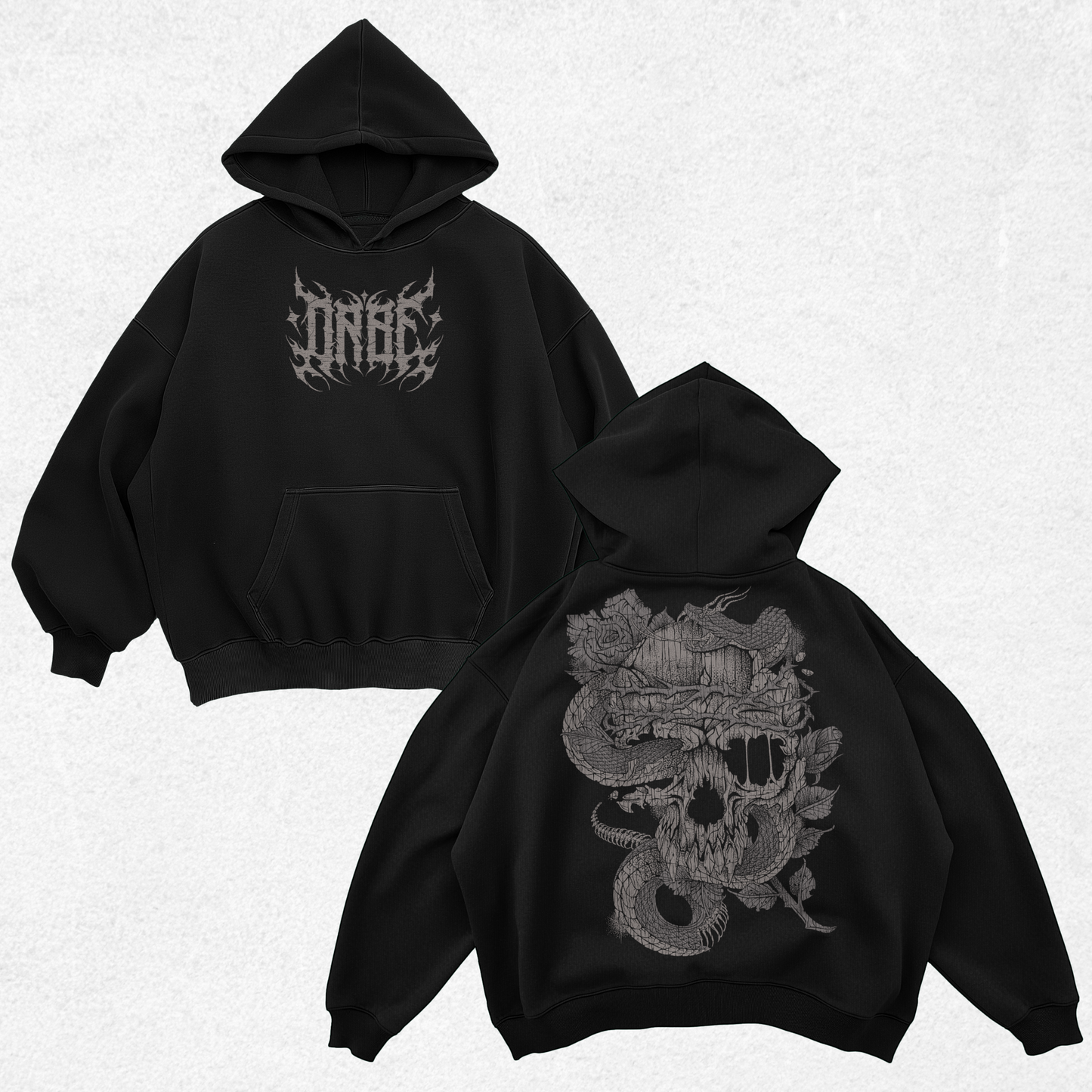 "Death"-Hoodie Premium (French Terry 450g)